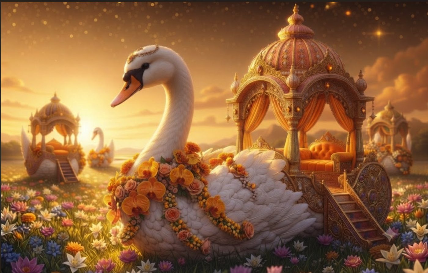 Two-seater swan vimāna